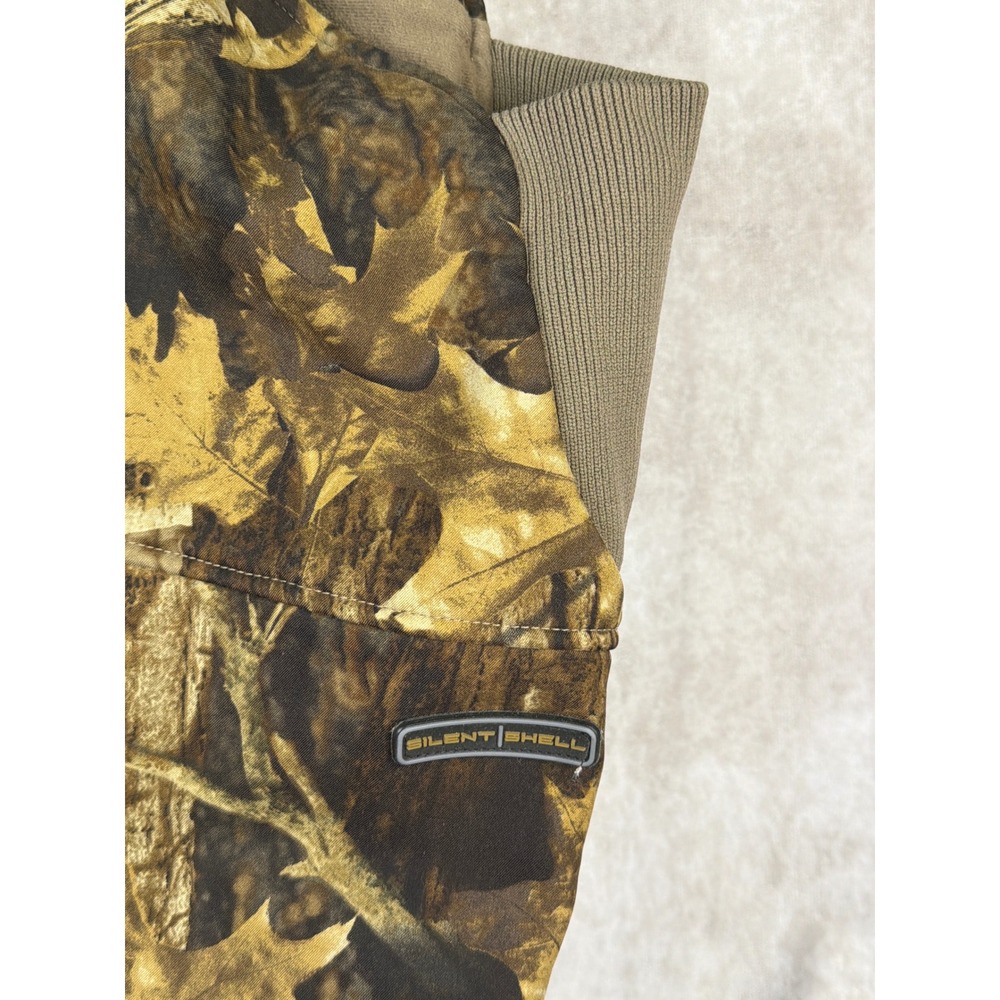 Columbia Hunting Bibs Men 2X Brown Timberwolf Camo Silent Shell Overalls Bark - Picture 5 of 9